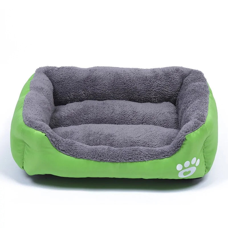 Multi-Color Soft PP Cotton Pet Dog Sofa Bed Green sold by Poopy and Poops General Pet Store poppyandpoops.ca