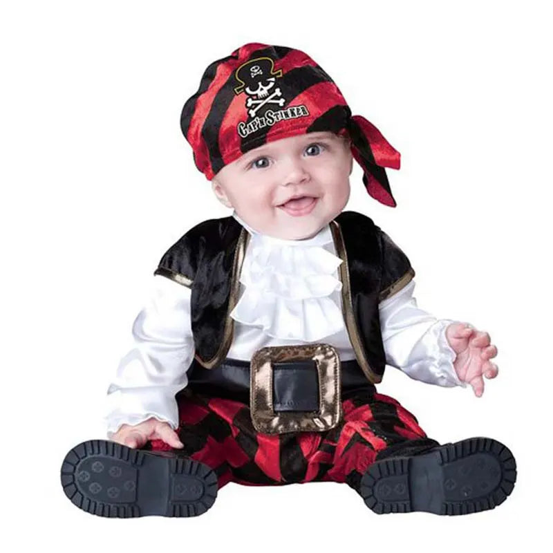 Baby Boys Girls Captain Pirate Halloween Costume sold by Poopy and Poops General Pet Store poppyandpoops.ca
