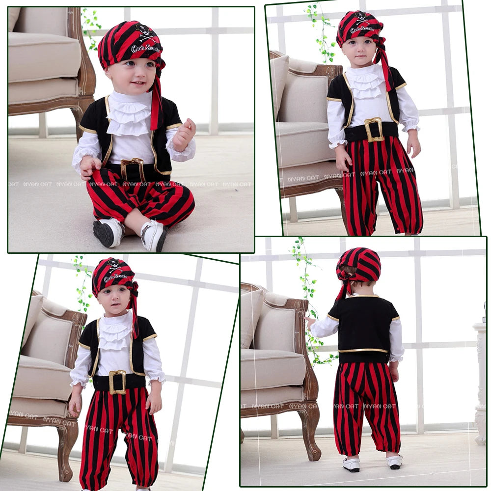 Baby Boys Girls Captain Pirate Halloween Costume sold by Poopy and Poops General Pet Store poppyandpoops.ca