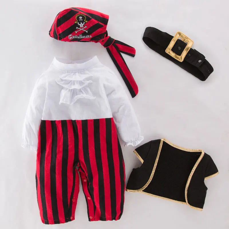 Baby Boys Girls Captain Pirate Halloween Costume sold by Poopy and Poops General Pet Store poppyandpoops.ca