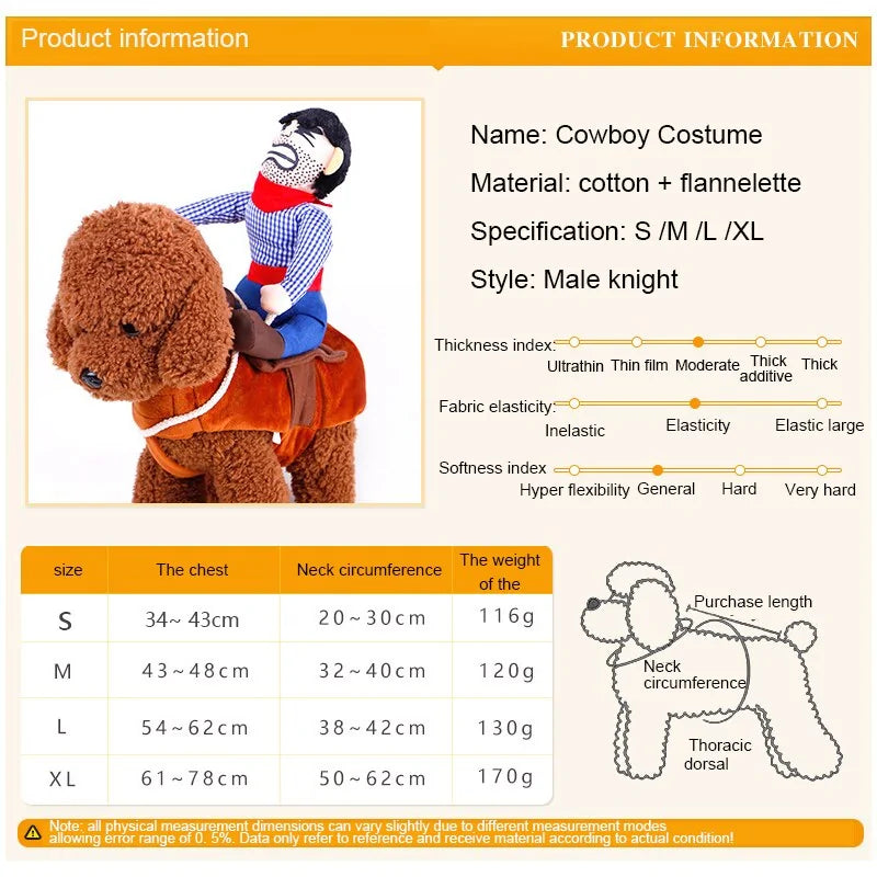 Dog Clothes Riding Horse Cowboy sold by Poopy and Poops General Pet Store poppyandpoops.ca