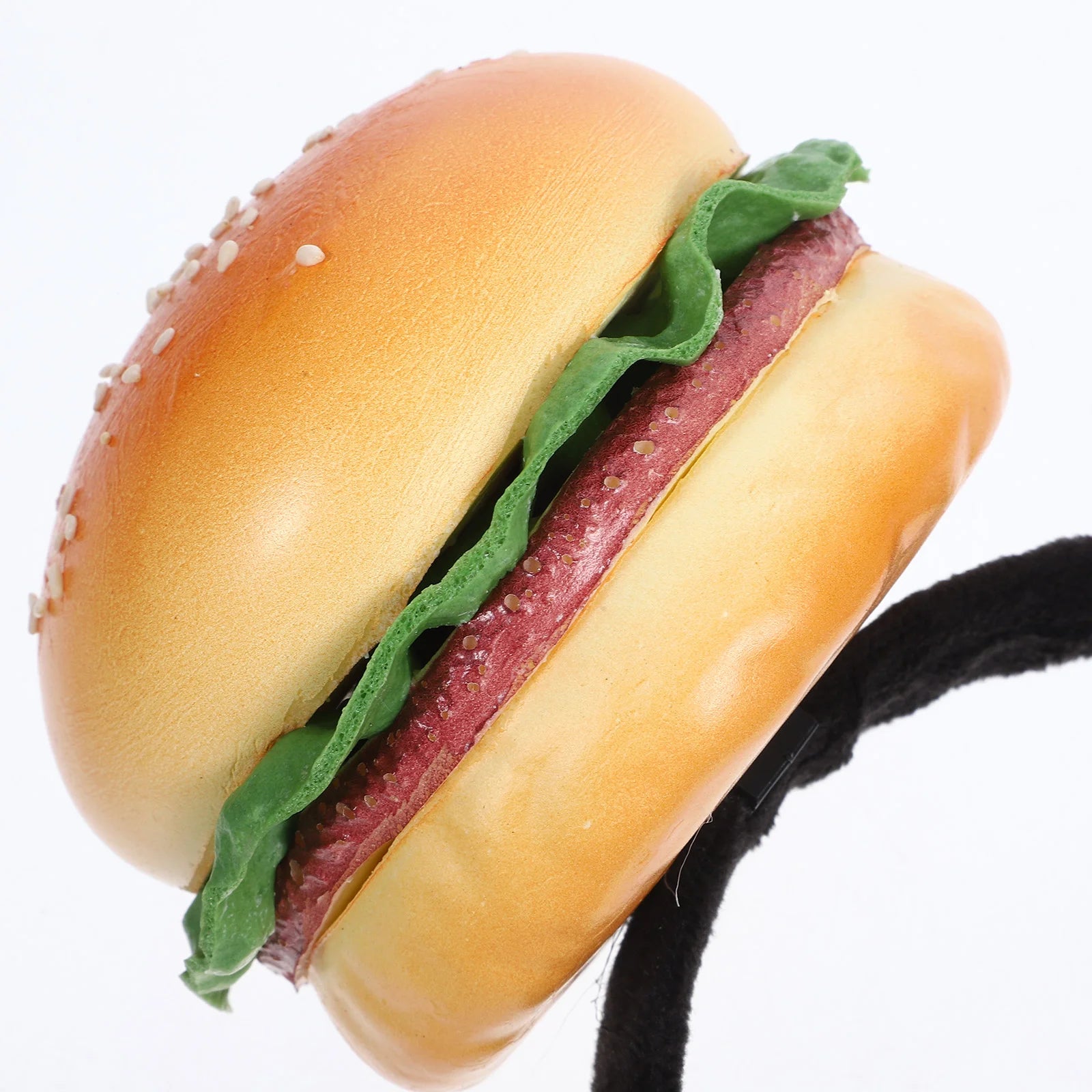 Cartoon Hamburger Headband Costume Headdress Party Costume Photo Prop for Festival Cosplay Headband Decorative Burger Headband sold by Poopy and Poops General Pet Store poppyandpoops.ca