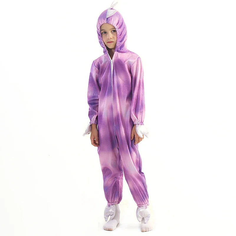 Children Kids Animal Costume Cosplay Dinosaur Tiger Rabbit Dog Lion Lamb Sheep Halloween Animals Costumes Jumpsuit for Boy Girl Dinosaur-02 sold by Poopy and Poops General Pet Store poppyandpoops.ca