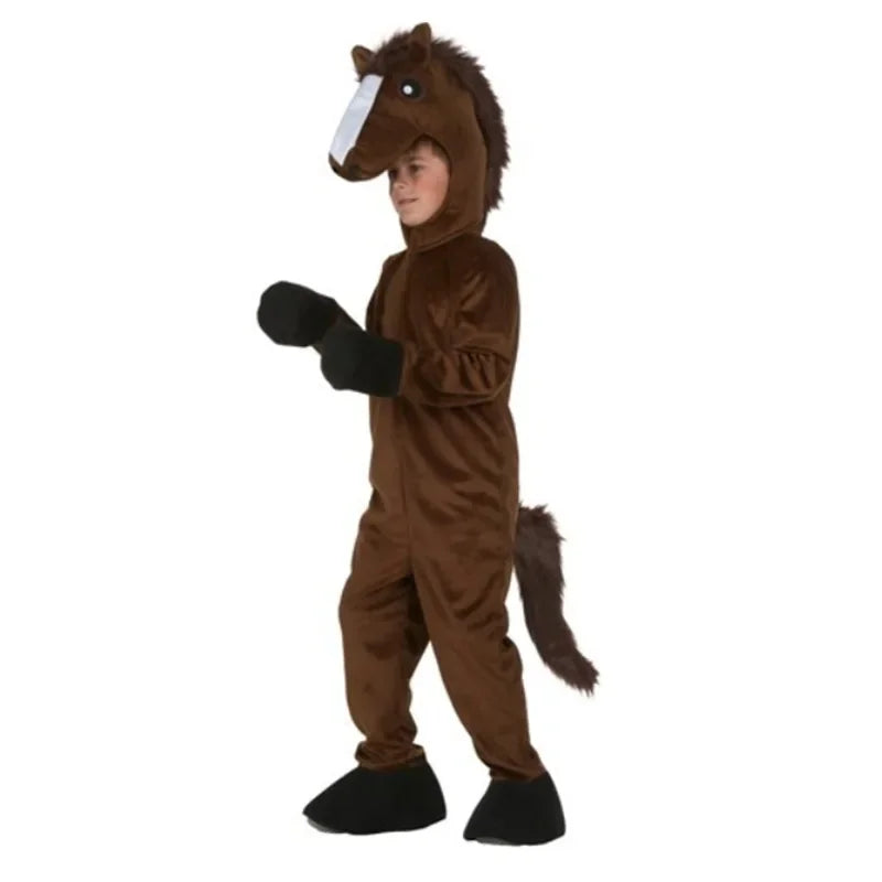 Children Kids Animal Costume Cosplay Dinosaur Tiger Rabbit Dog Lion Lamb Sheep Halloween Animals Costumes Jumpsuit for Boy Girl horse sold by Poopy and Poops General Pet Store poppyandpoops.ca