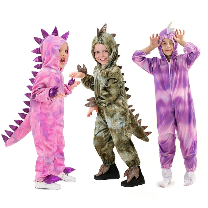 Children Kids Animal Costume Cosplay Dinosaur Tiger Rabbit Dog Lion Lamb Sheep Halloween Animals Costumes Jumpsuit for Boy Girl sold by Poopy and Poops General Pet Store poppyandpoops.ca
