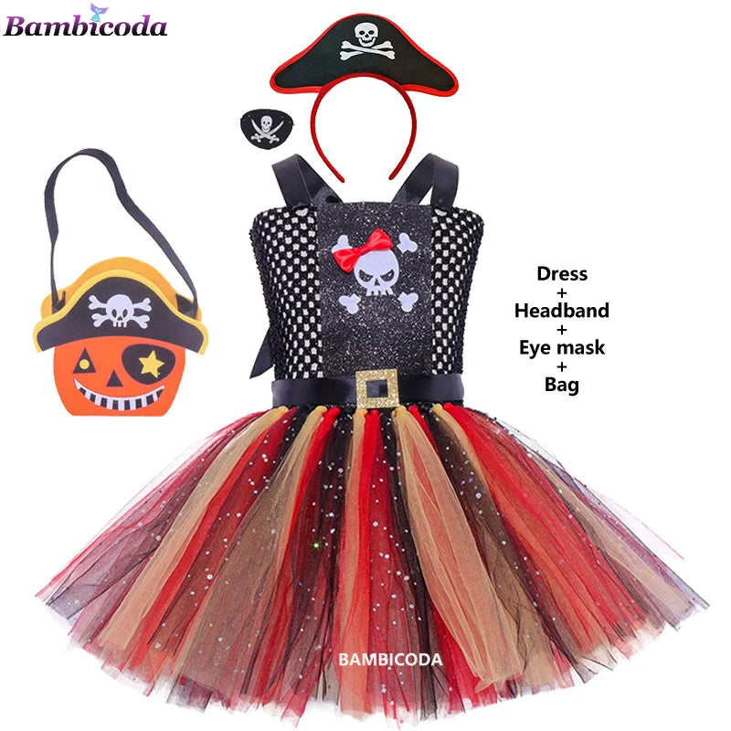 LED Children Pirate Halloween Costumes Girls Kids a2 sold by Poopy and Poops General Pet Store poppyandpoops.ca