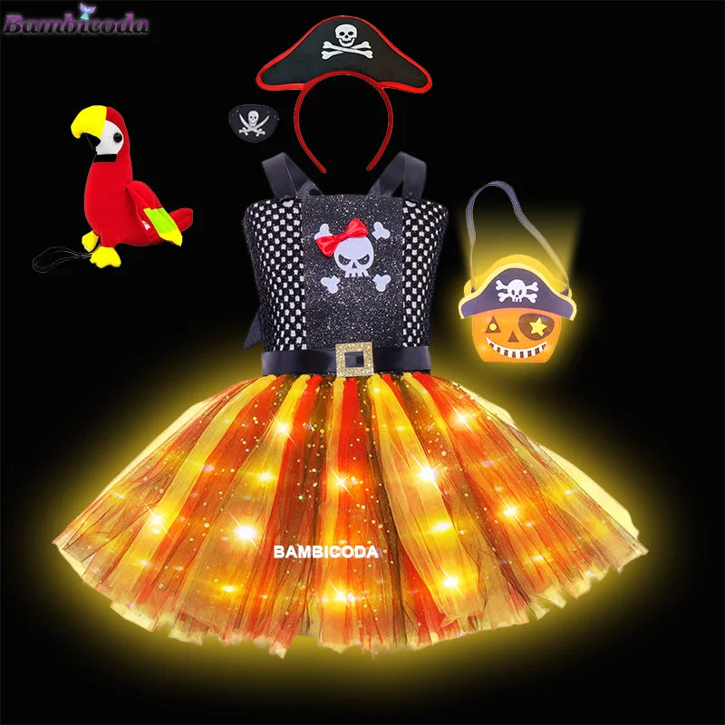 LED Children Pirate Halloween Costumes Girls Kids LED-a4 sold by Poopy and Poops General Pet Store poppyandpoops.ca