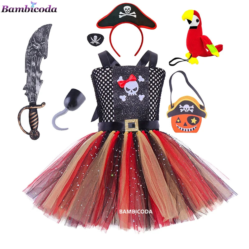 LED Children Pirate Halloween Costumes Girls Kids a5-2 sold by Poopy and Poops General Pet Store poppyandpoops.ca