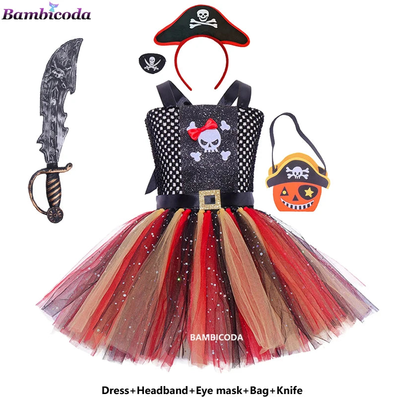 LED Children Pirate Halloween Costumes Girls Kids a4 sold by Poopy and Poops General Pet Store poppyandpoops.ca