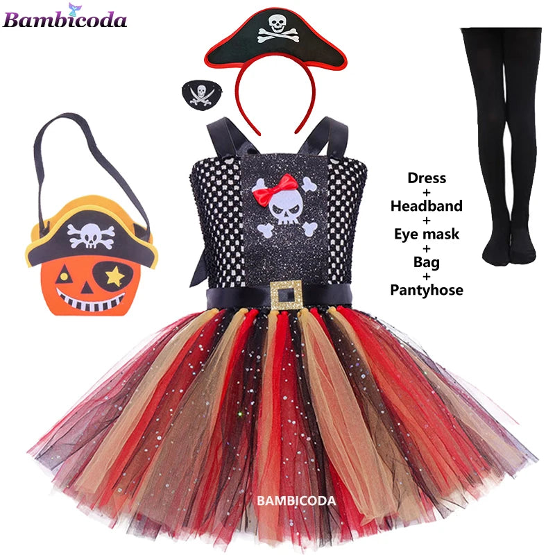 LED Children Pirate Halloween Costumes Girls Kids a3 sold by Poopy and Poops General Pet Store poppyandpoops.ca