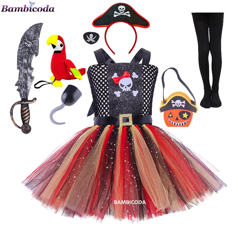 LED Children Pirate Halloween Costumes Girls Kids a7-2 sold by Poopy and Poops General Pet Store poppyandpoops.ca