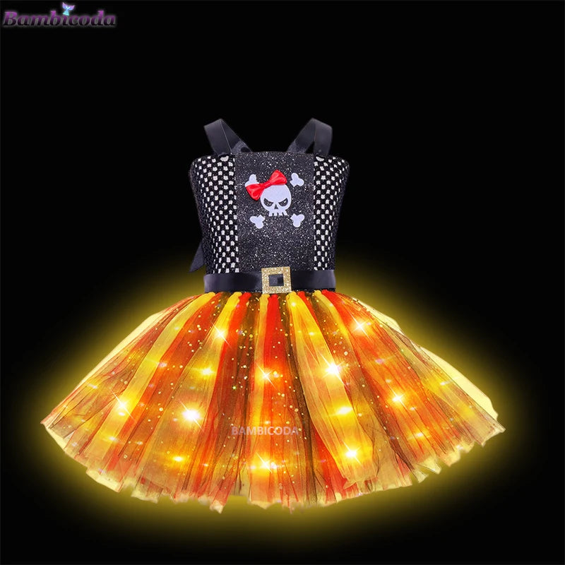 LED Children Pirate Halloween Costumes Girls Kids LED-a1 sold by Poopy and Poops General Pet Store poppyandpoops.ca