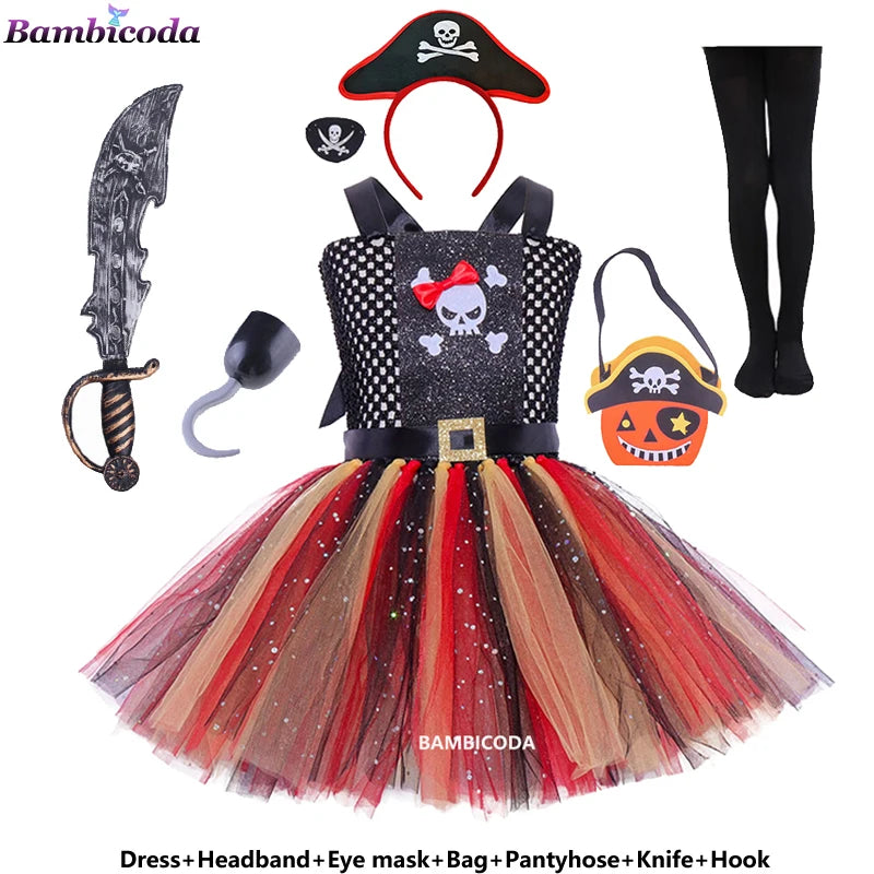 LED Children Pirate Halloween Costumes Girls Kids a7 sold by Poopy and Poops General Pet Store poppyandpoops.ca