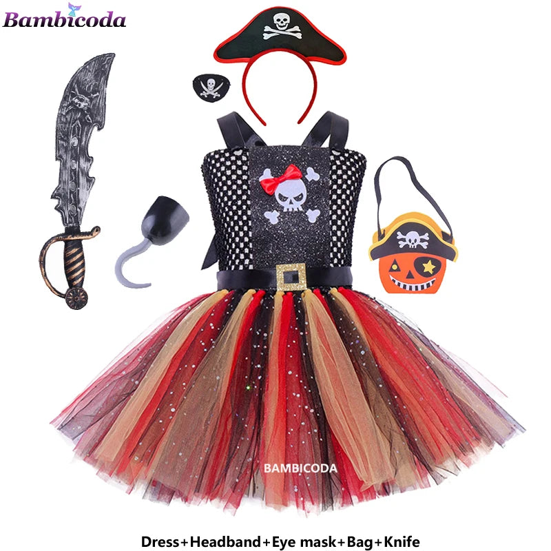LED Children Pirate Halloween Costumes Girls Kids a5 sold by Poopy and Poops General Pet Store poppyandpoops.ca
