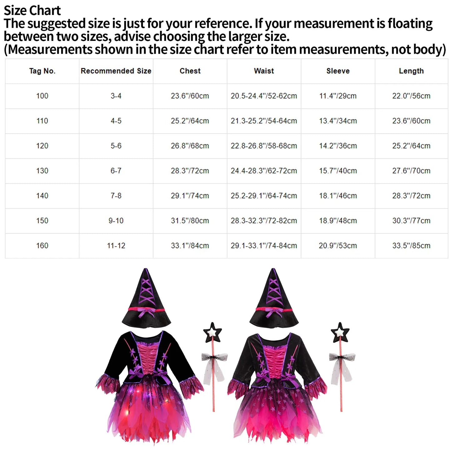 LED Girls Fairytale Wizard Witch Light Up Dress Halloween Costume sold by Poopy and Poops General Pet Store poppyandpoops.ca