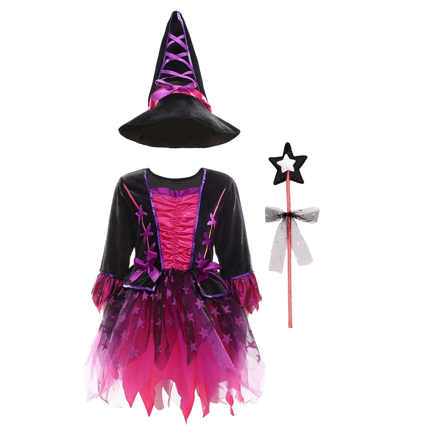 LED Girls Fairytale Wizard Witch Light Up Dress Halloween Costume Type 2 Purple sold by Poopy and Poops General Pet Store poppyandpoops.ca