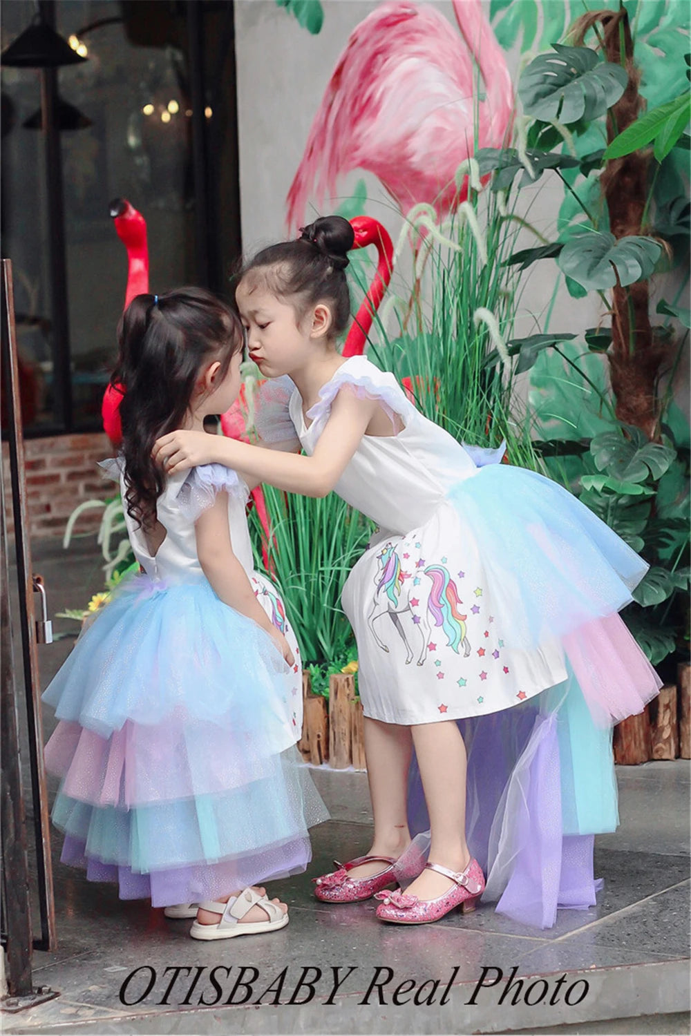 Christmas Fluffy Girl Princess Unicorn Dress Gorgeous Backless Long Tail Wedding Dress Kids Halloween Unicorn Cosplay Costume sold by Poopy and Poops General Pet Store poppyandpoops.ca