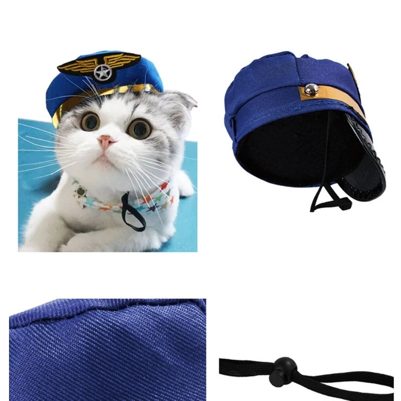 Pet Hat Captain Pirate Marine Hat for Dogs sold by Poopy and Poops General Pet Store poppyandpoops.ca