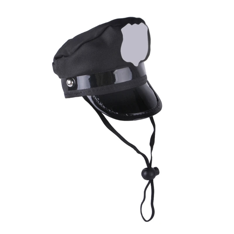 Pet Hat Captain Pirate Marine Hat for Dogs black hat sold by Poopy and Poops General Pet Store poppyandpoops.ca