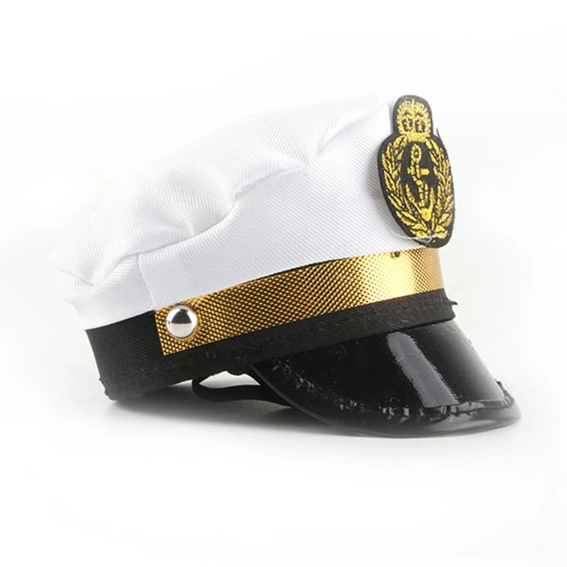 Pet Hat Captain Pirate Marine Hat for Dogs captain sold by Poopy and Poops General Pet Store poppyandpoops.ca