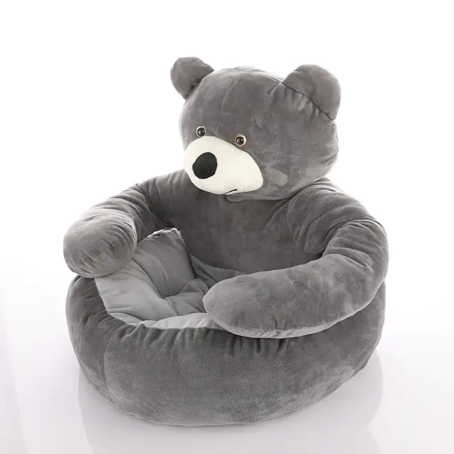 Warm Bear Hug Plush Dog Bed Grey 45CM sold by Poopy and Poops General Pet Store poppyandpoops.ca