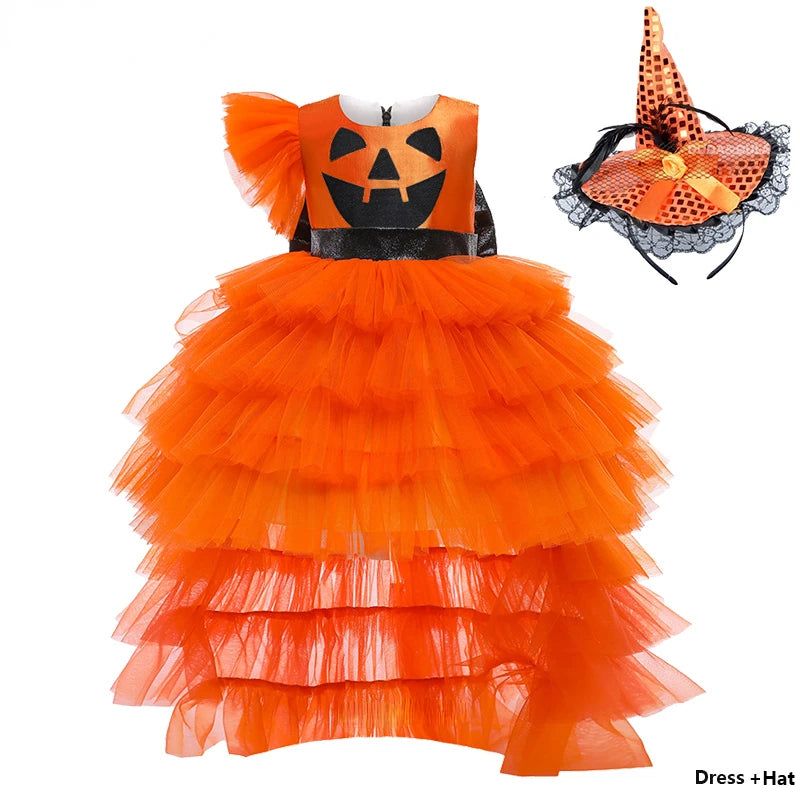 Halloween Costumes for Kids Children Pumpkin Dresses Set a-2 sold by Poopy and Poops General Pet Store poppyandpoops.ca