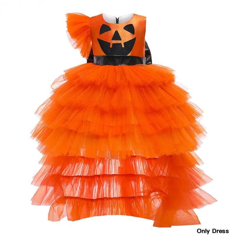 Halloween Costumes for Kids Children Pumpkin Dresses Set a-1 sold by Poopy and Poops General Pet Store poppyandpoops.ca