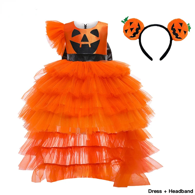 Halloween Costumes for Kids Children Pumpkin Dresses Set b-1 sold by Poopy and Poops General Pet Store poppyandpoops.ca