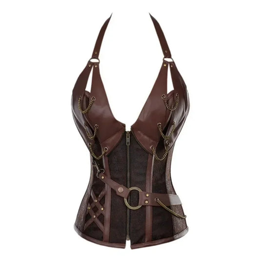 Women Medieval Steampunk Pirate Corset Halloween Costume sold by Poopy and Poops General Pet Store poppyandpoops.ca