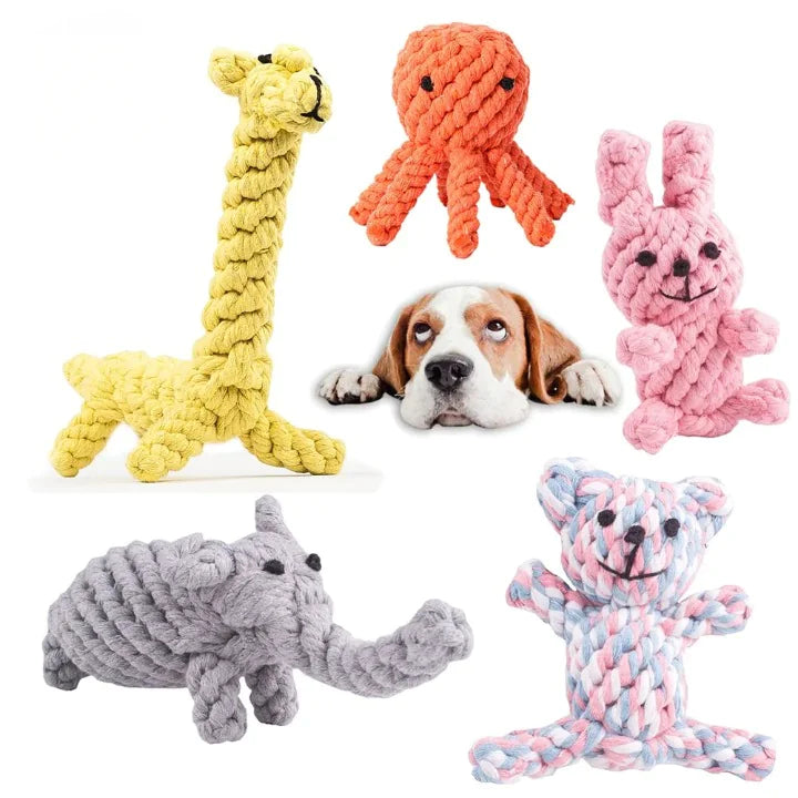 Animal Design Rope Dog Toys sold by Poopy and Poops General Pet Store poppyandpoops.ca