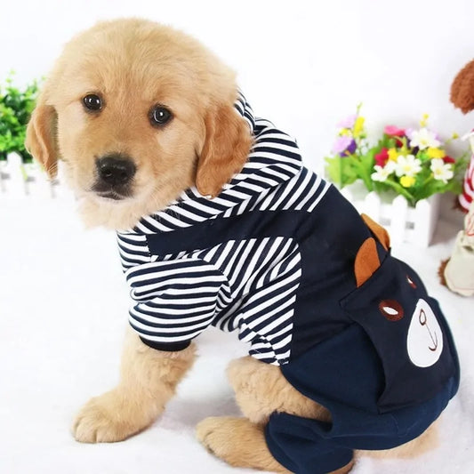 Fashion Striped Pet Dog Clothes sold by Poopy and Poops General Pet Store poppyandpoops.ca