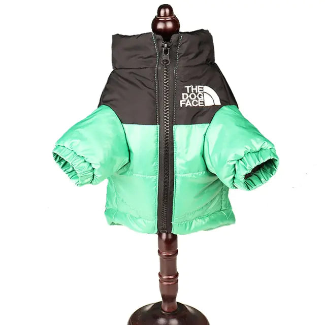 Warm Windproof Winter Dog Clothes Green XS sold by Poopy and Poops General Pet Store poppyandpoops.ca