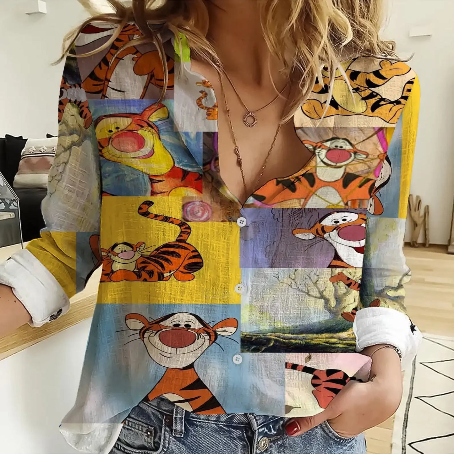 Tiger Women's Shirt Burgundy sold by Poopy and Poops General Pet Store poppyandpoops.ca