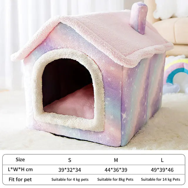 Indoor Dog House Bed Rainbow sold by Poopy and Poops General Pet Store poppyandpoops.ca