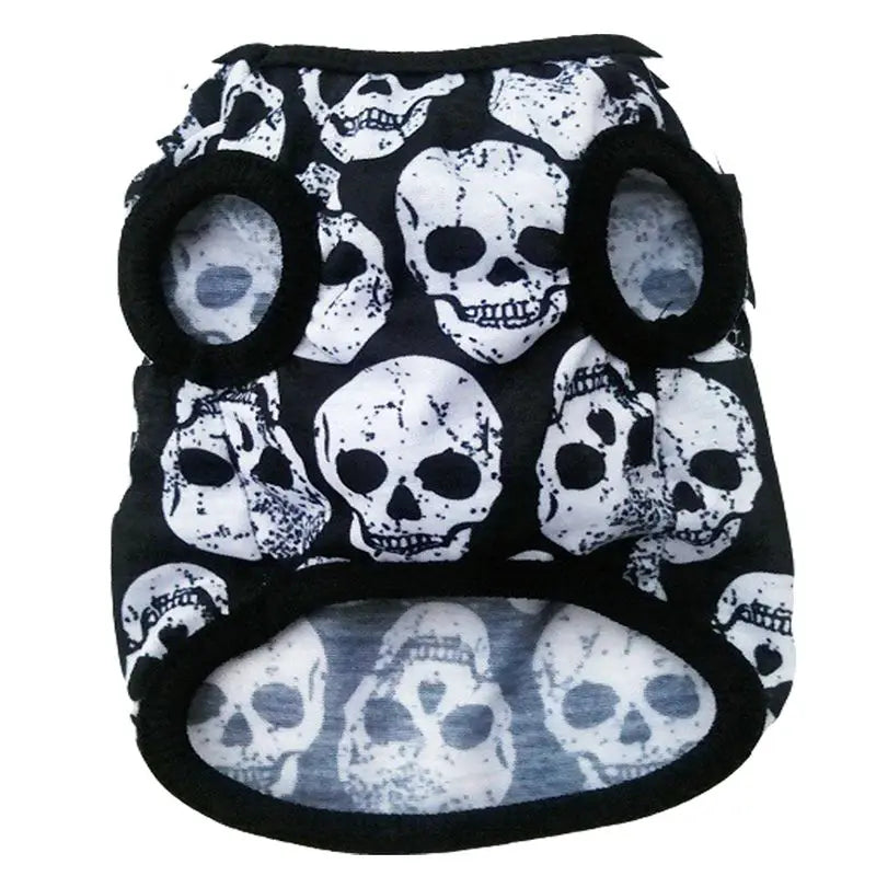 Dog Vest for Small Dogs Skull Print Dog Hoodie Pet Summer Clothes Chihuahua Fashion Tshirt French Bulldog Costume Dropshipping sold by Poopy and Poops General Pet Store poppyandpoops.ca