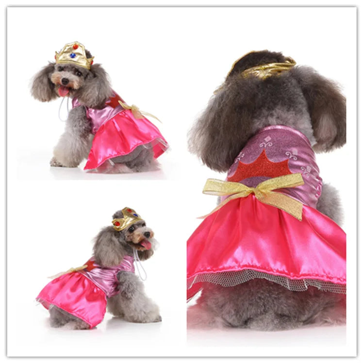 Dogs Cats Cosplay Funny Costumes Santa Claus Styling Holiday Deadly Dolls Party Holiday Christmas Pet Cat Clothes Halloween SDZ92 sold by Poopy and Poops General Pet Store poppyandpoops.ca