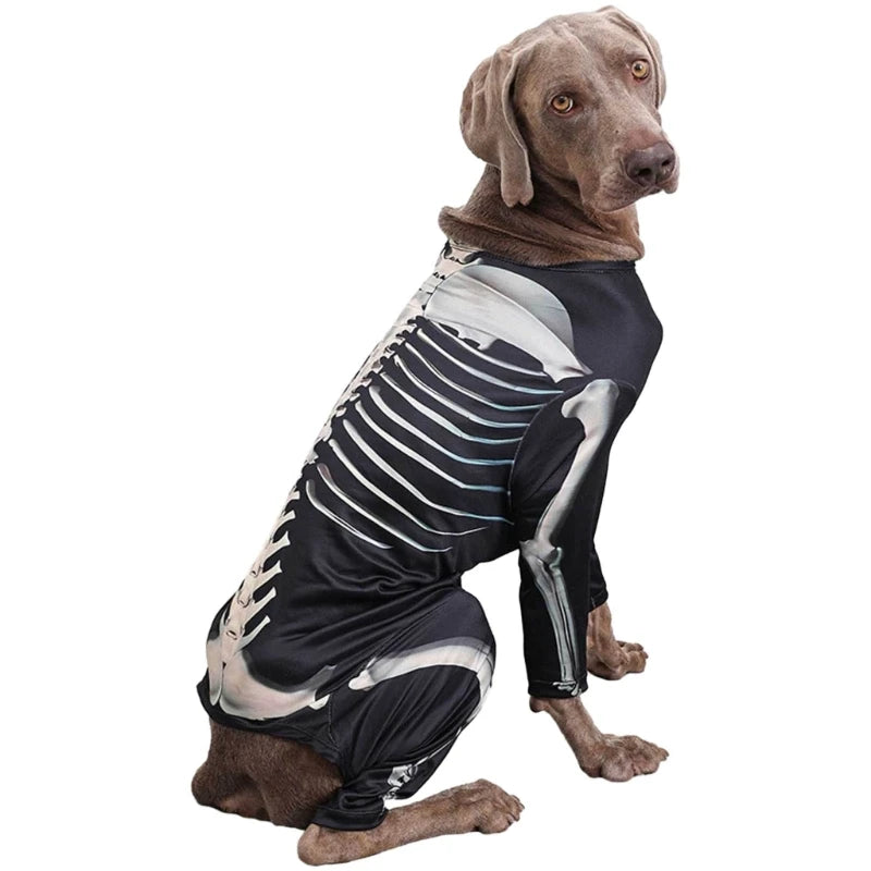 Skeleton Large Dog T-Shirt Halloween Costume sold by Poopy and Poops General Pet Store poppyandpoops.ca