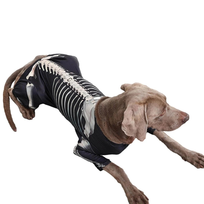 Skeleton Large Dog T-Shirt Halloween Costume sold by Poopy and Poops General Pet Store poppyandpoops.ca