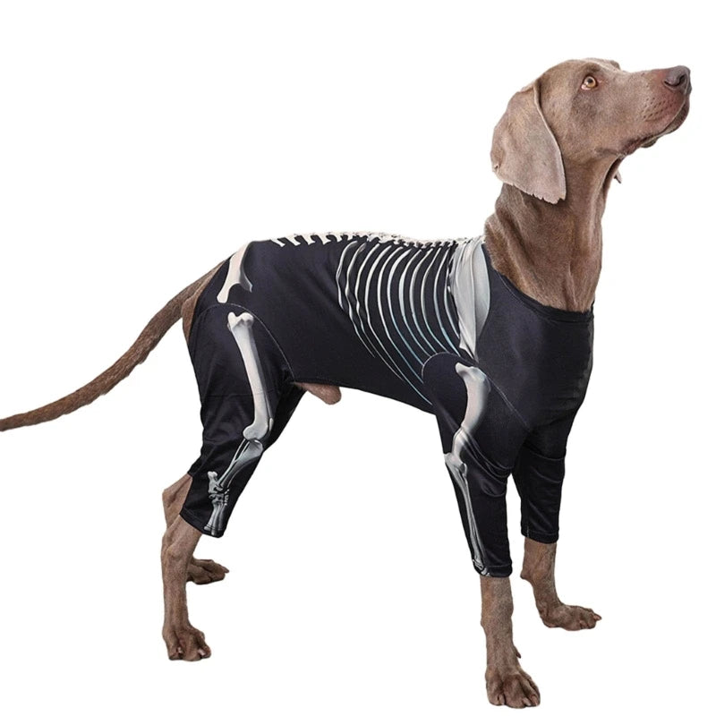 Skeleton Large Dog T-Shirt Halloween Costume sold by Poopy and Poops General Pet Store poppyandpoops.ca