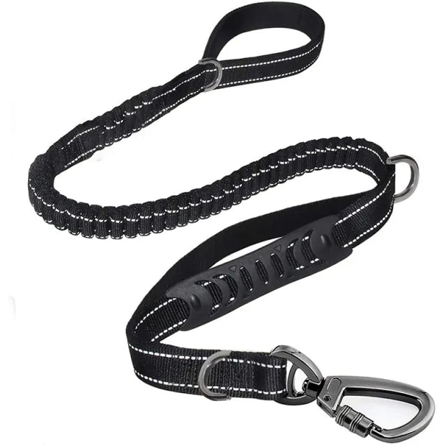 Reflective Dog Leash Black Large sold by Poopy and Poops General Pet Store poppyandpoops.ca