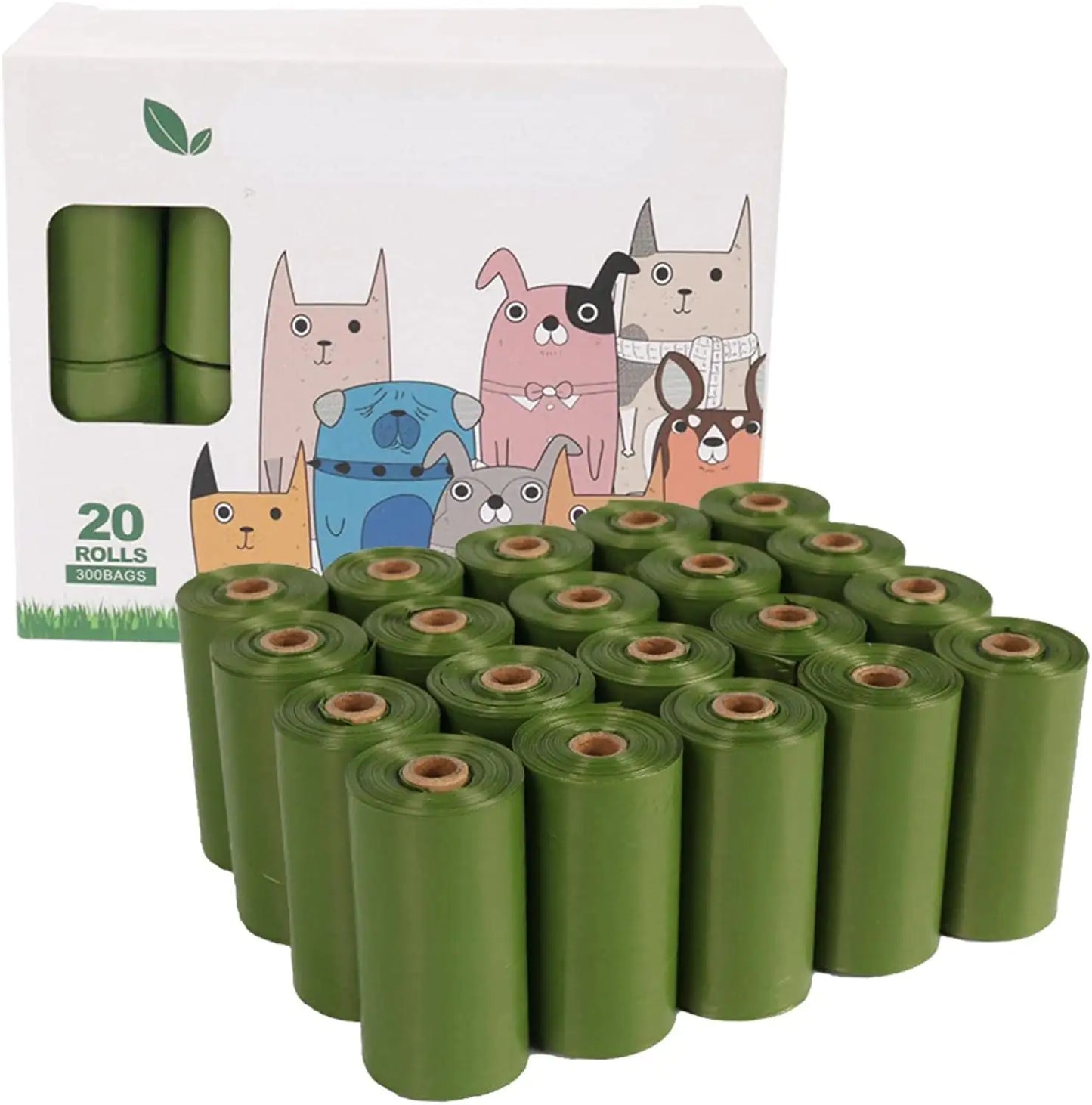 Epi Degradable Pet Trash Bag Green Pack of 20 Rolls sold by Poopy and Poops General Pet Store poppyandpoops.ca