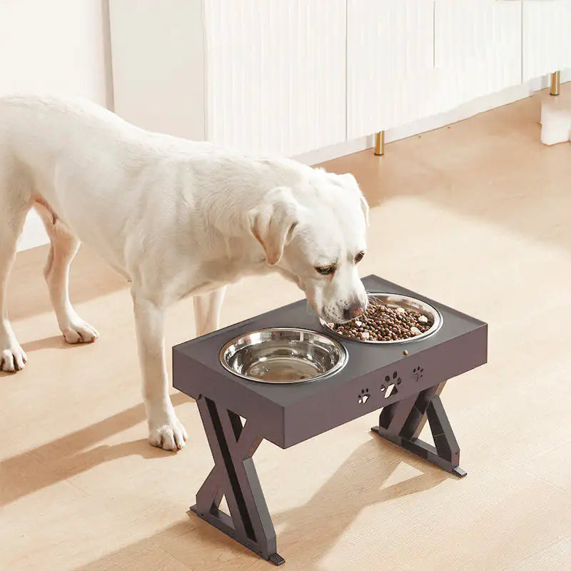 Adjustable Dog feeder Bowl Table set Gray sold by Poopy and Poops General Pet Store poppyandpoops.ca