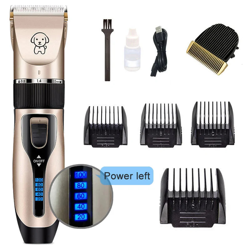 Rechargeable Pet Hair Clipper Grooming Set Power-C sold by Poopy and Poops General Pet Store poppyandpoops.ca