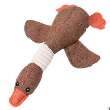 Dog Duck Toy Brown sold by Poopy and Poops General Pet Store poppyandpoops.ca