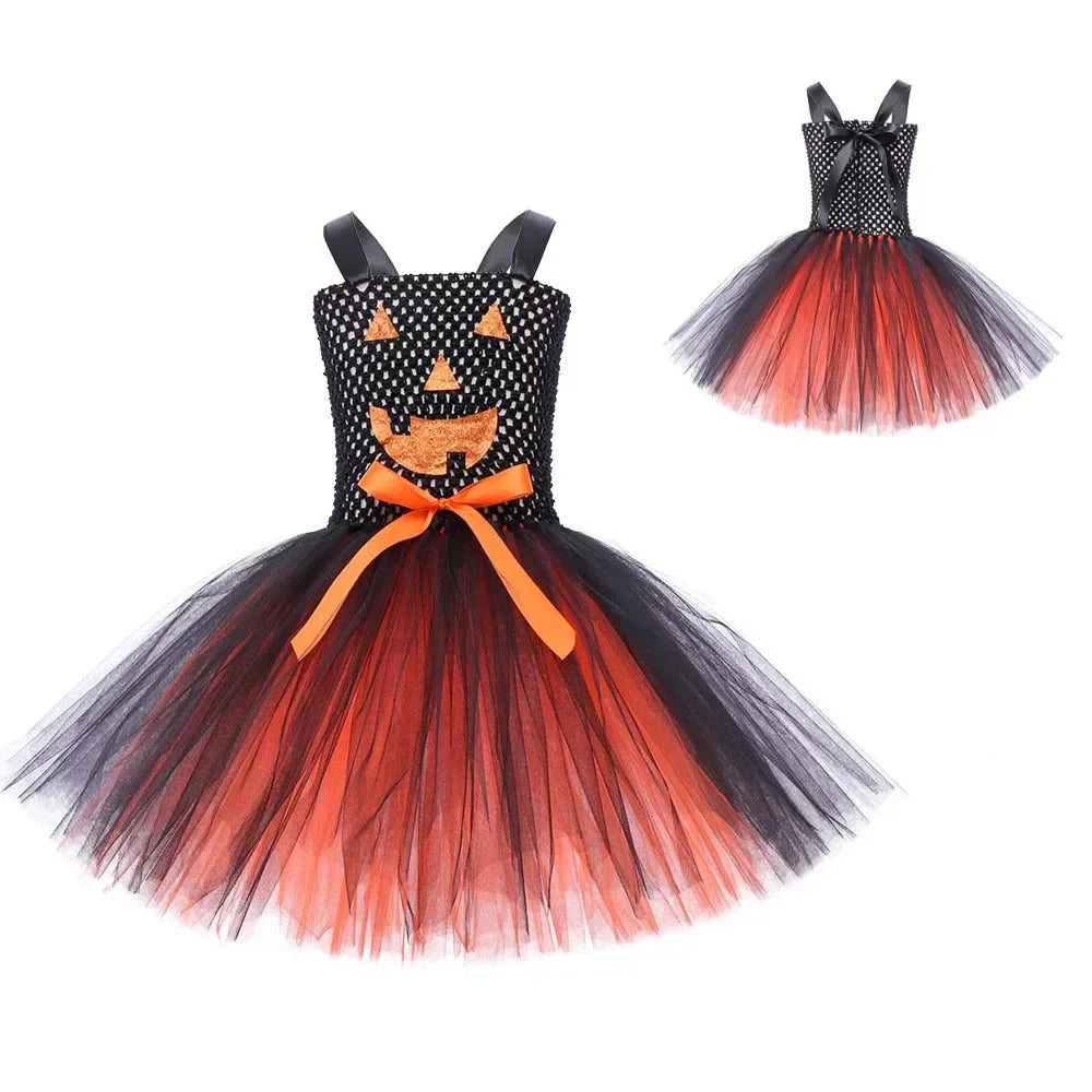 Girls Pumpkin Halloween Costume Pumpkin Tutu Dress skirt sold by Poopy and Poops General Pet Store poppyandpoops.ca