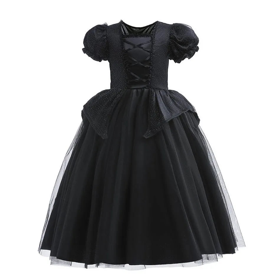 Girls Witch Costume Kids Cosplay Halloween Disguise Baby Devil Queen Pageant Fancy Clothes Princess Malefic Fantasy 3-10 Years DH43 sold by Poopy and Poops General Pet Store poppyandpoops.ca