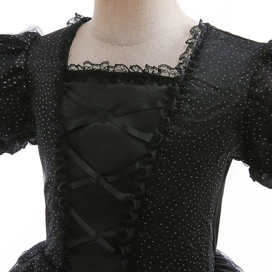 Girls Witch Costume Kids Cosplay Halloween Disguise Baby Devil Queen Pageant Fancy Clothes Princess Malefic Fantasy 3-10 Years sold by Poopy and Poops General Pet Store poppyandpoops.ca