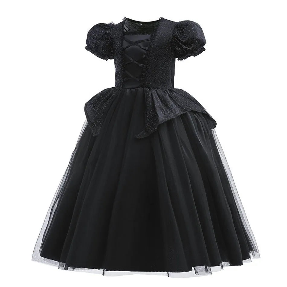 Girls Witch Costume Kids Cosplay Halloween Disguise Baby Devil Queen Pageant Fancy Clothes Princess Malefic Fantasy 3-10 Years sold by Poopy and Poops General Pet Store poppyandpoops.ca