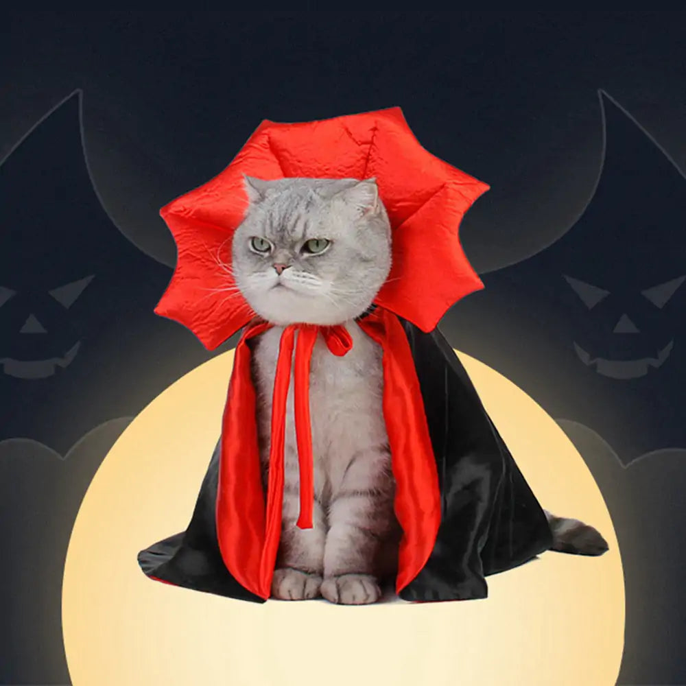 Vampire Cloak Pet Costume sold by Poopy and Poops General Pet Store poppyandpoops.ca