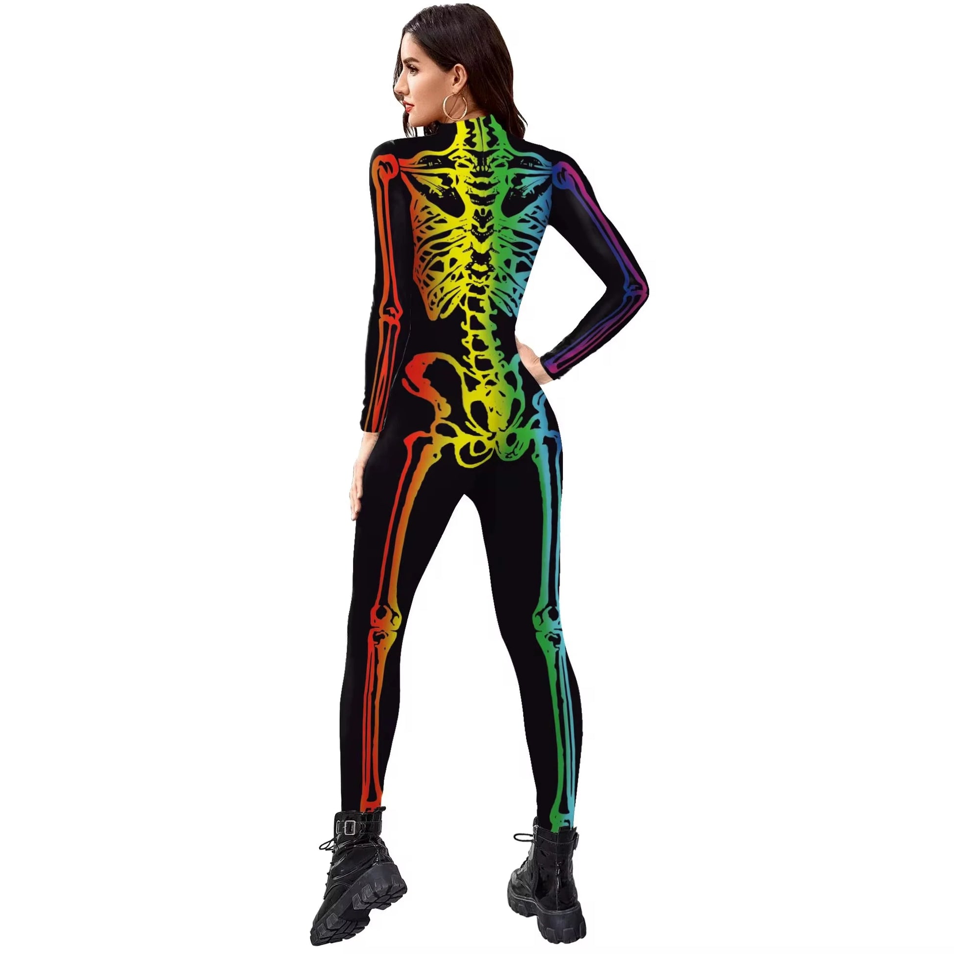 Women's Halloween Colorful Skeleton Human Costume sold by Poopy and Poops General Pet Store poppyandpoops.ca
